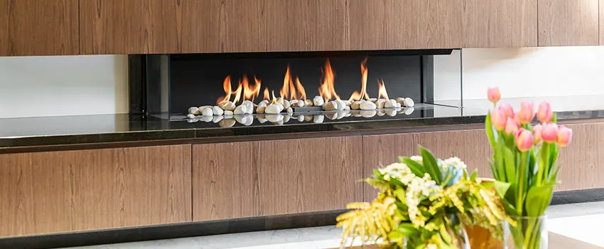 Double-height Fireplace Design Refurbishment in Bell, California
